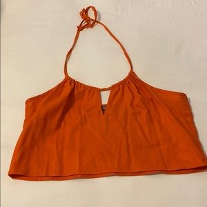 Orange halter top